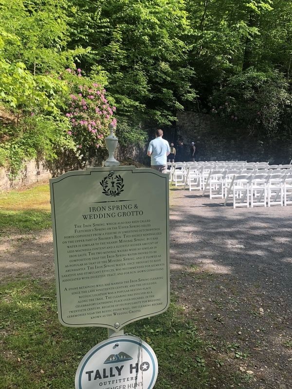 Iron Spring & Wedding Grotto Marker. Click for full size. Iron Spring & Wedding Grotto Marker image. Click for full size.