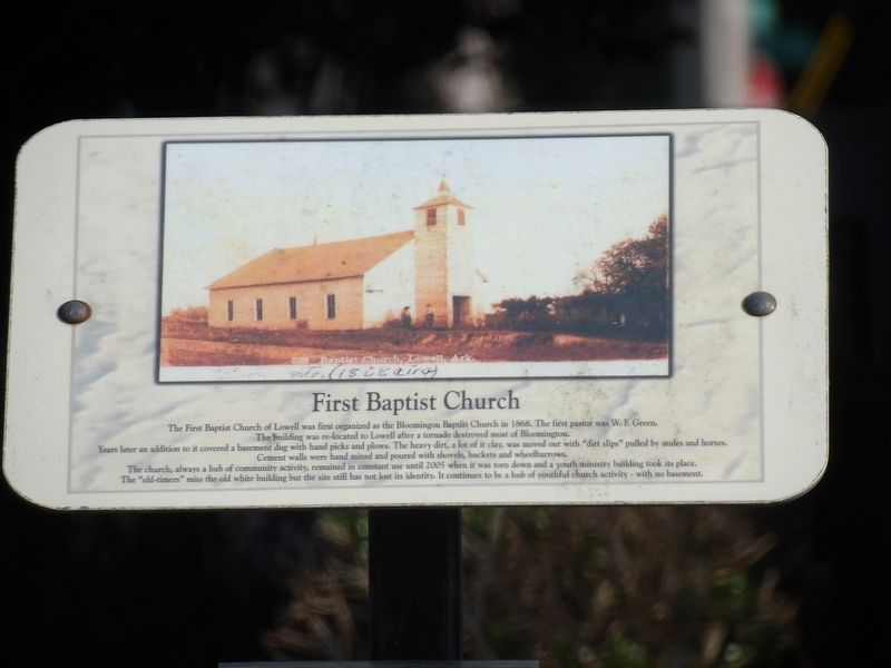 First Baptist Church Marker image. Click for full size.
