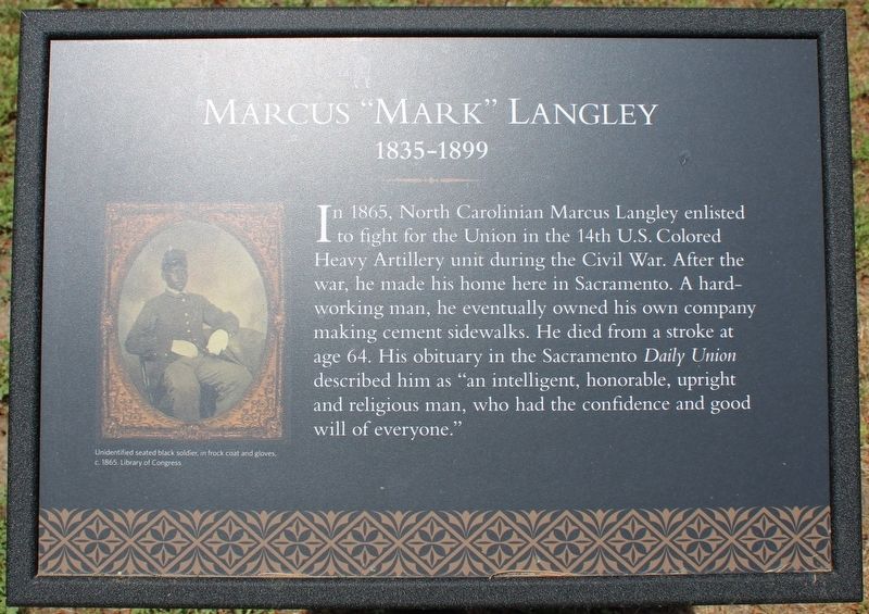 Marcus �Mark� Langley Marker image. Click for full size.