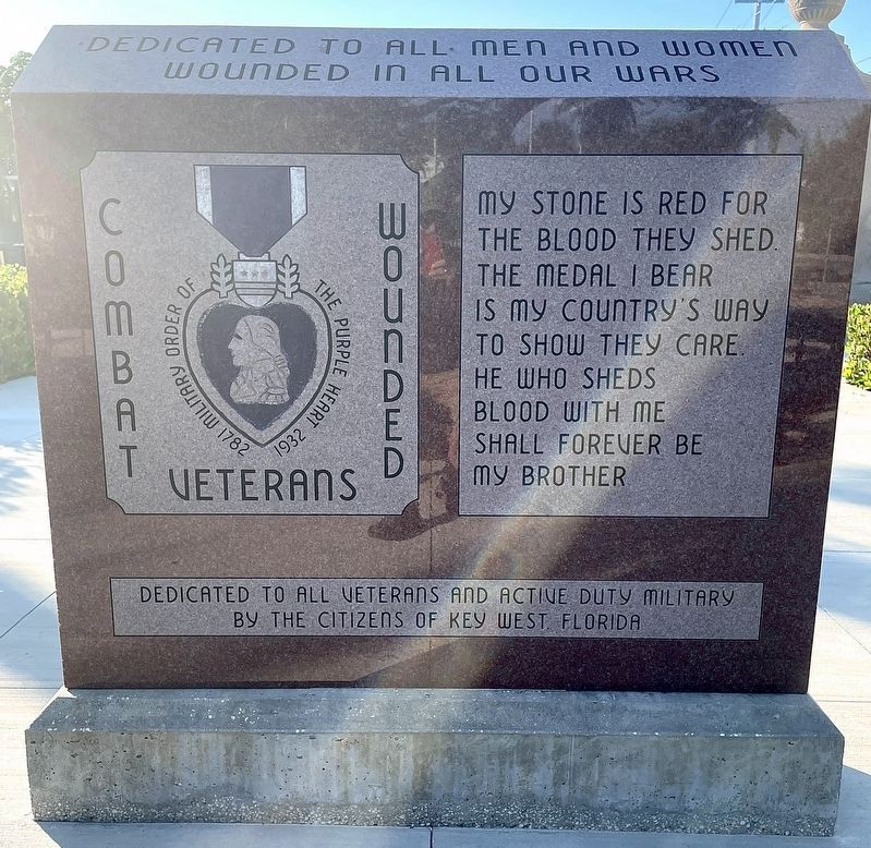 Combat Wounded Veterans Marker. Click for more information. Combat Wounded Veterans Marker image. Click for more information.