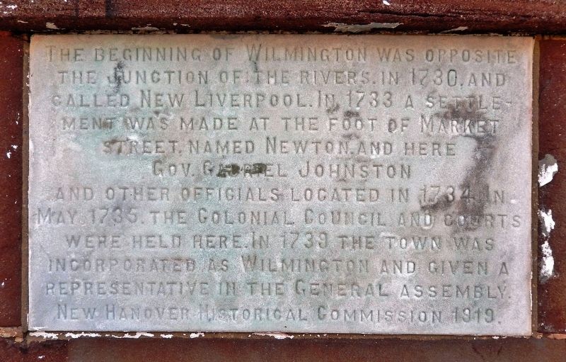 Beginning of Wilmington Marker image. Click for full size.