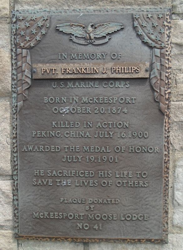 Pvt. Franklin J. Philips Marker. Click for full size. Pvt. Franklin J. Philips Marker image. Click for full size.