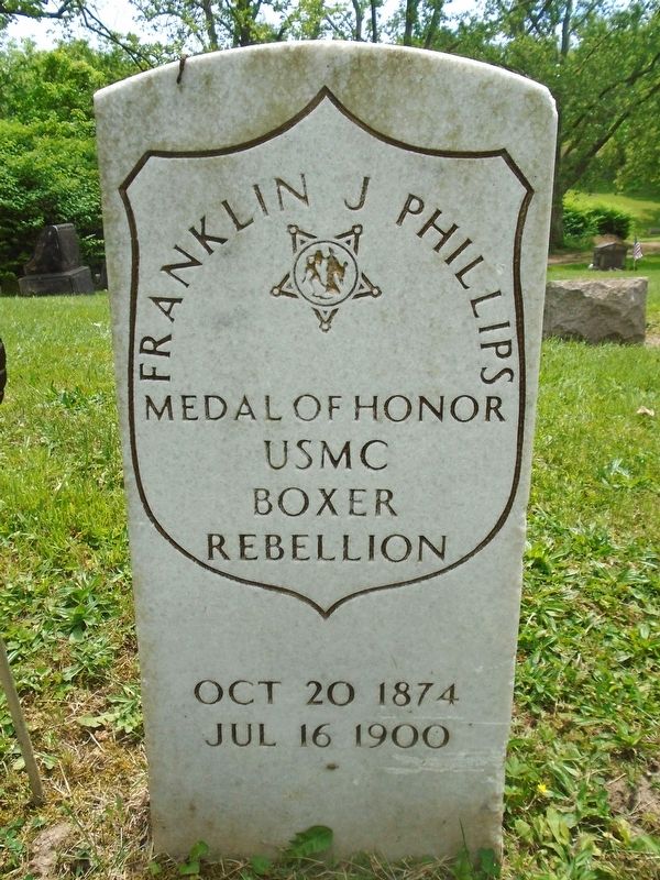Pvt. Franklin J. Philips Marker. Click for full size. Pvt. Franklin J. Philips Marker image. Click for full size.