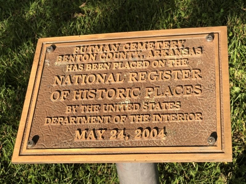 Putman Cemetery Marker image. Click for full size.