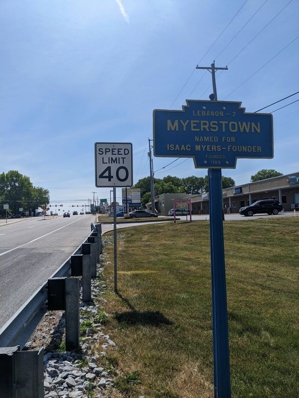 Myerstown Marker. Click for full size. Myerstown Marker image. Click for full size.