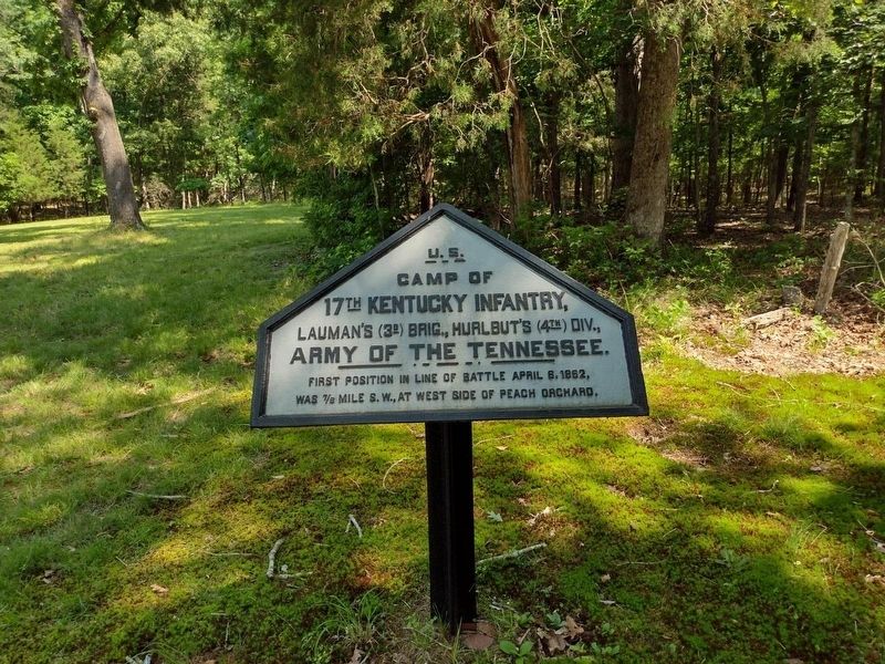 Camp of 17th Kentucky Infantry Marker image. Click for full size.