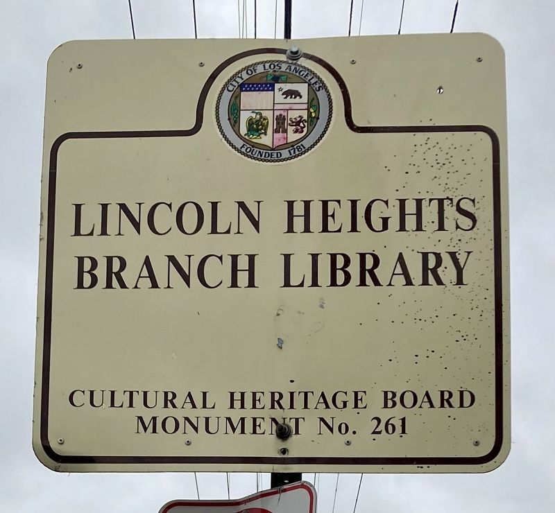Lincoln Heights Library Marker image. Click for full size.