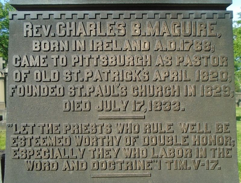 Rev. Charles B. Maguire Marker image. Click for full size.