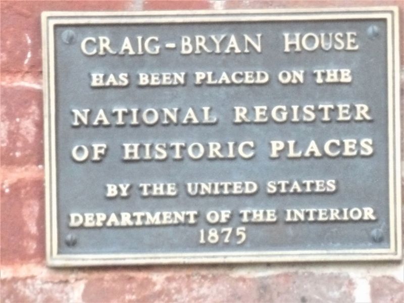 Craig-Bryan House Marker image. Click for full size.