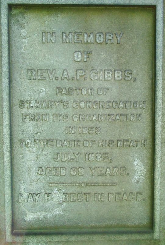Rev. A. [Andrew] P. Gibbs Marker image. Click for full size.