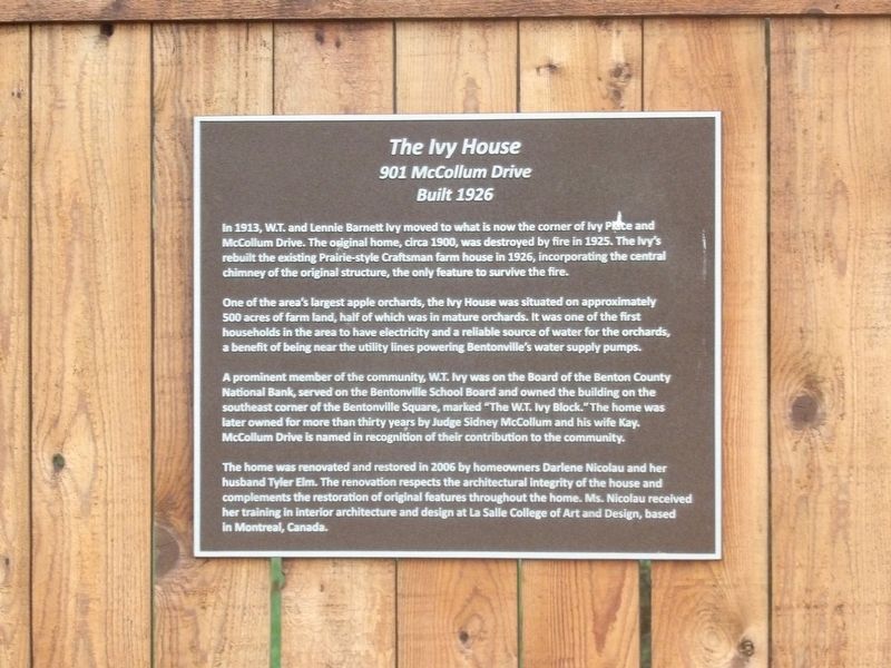 The Ivy House Marker. Click for full size. The Ivy House Marker image. Click for full size.
