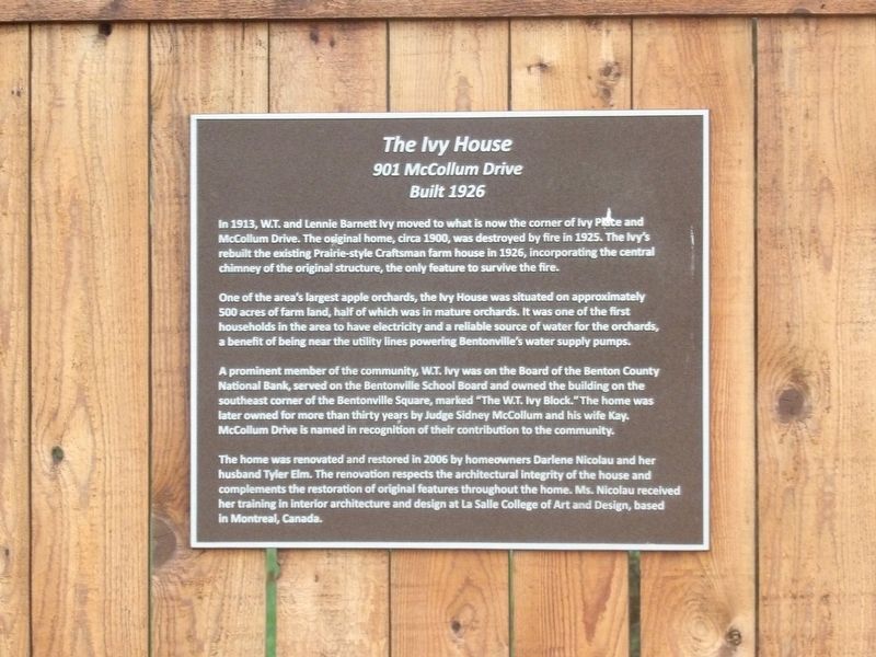 The Ivy House Marker image. Click for full size.