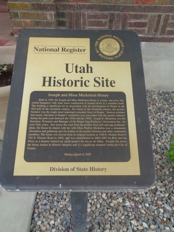 Joseph and Mina Mickelsen House Marker image. Click for full size.