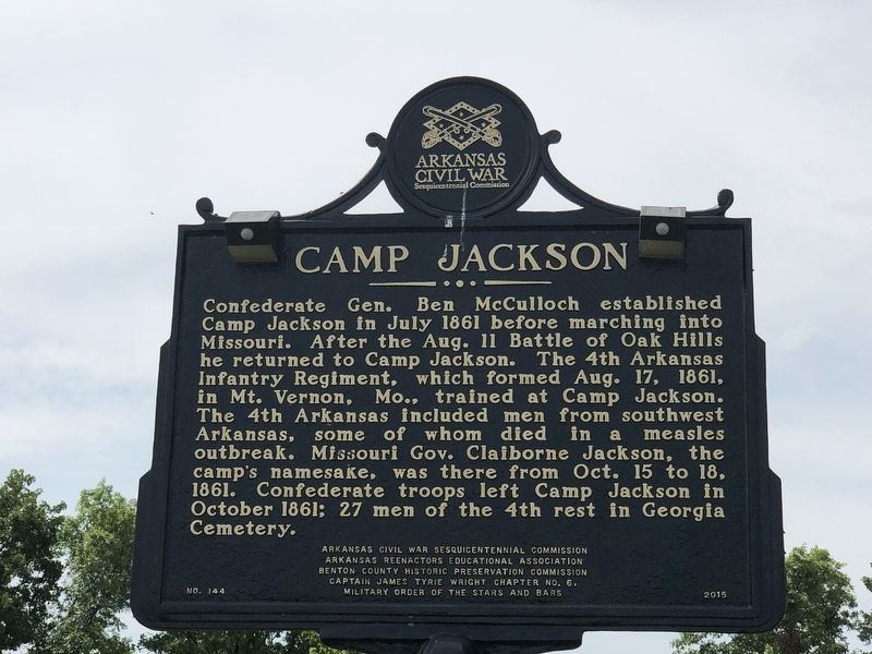 Camp Jackson side of marker image. Click for full size.