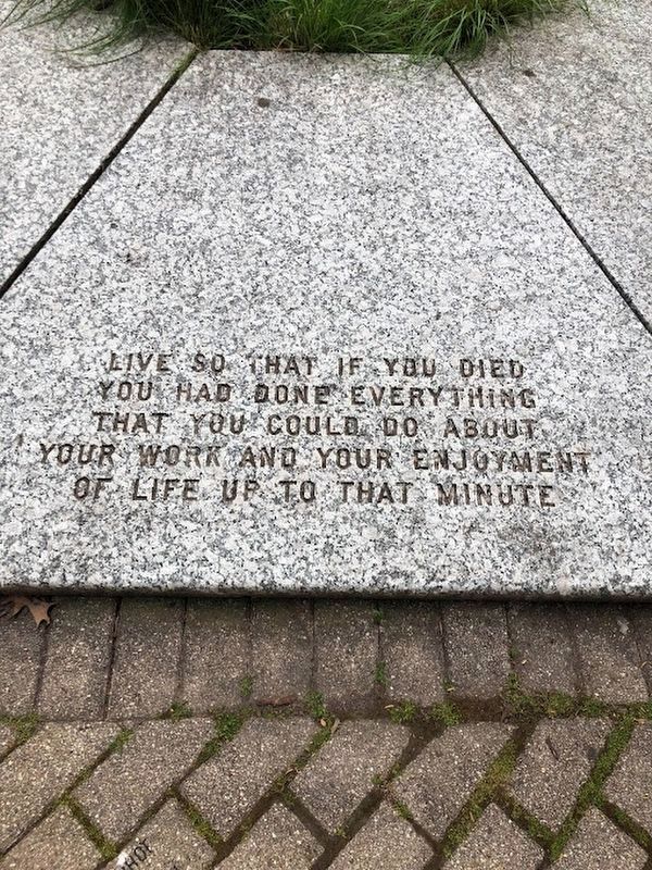 Ernest Hemingway Remembrance Garden Quote 4. Click for full size. Ernest Hemingway Remembrance Garden Quote 4 image. Click for full size.