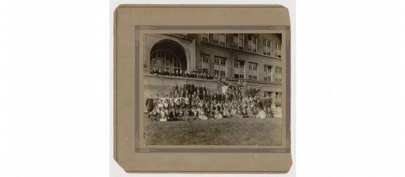 "Oak Park High School Class of 1917. Includes Ernest and Marcelline Hemingway." image. Click for full size.