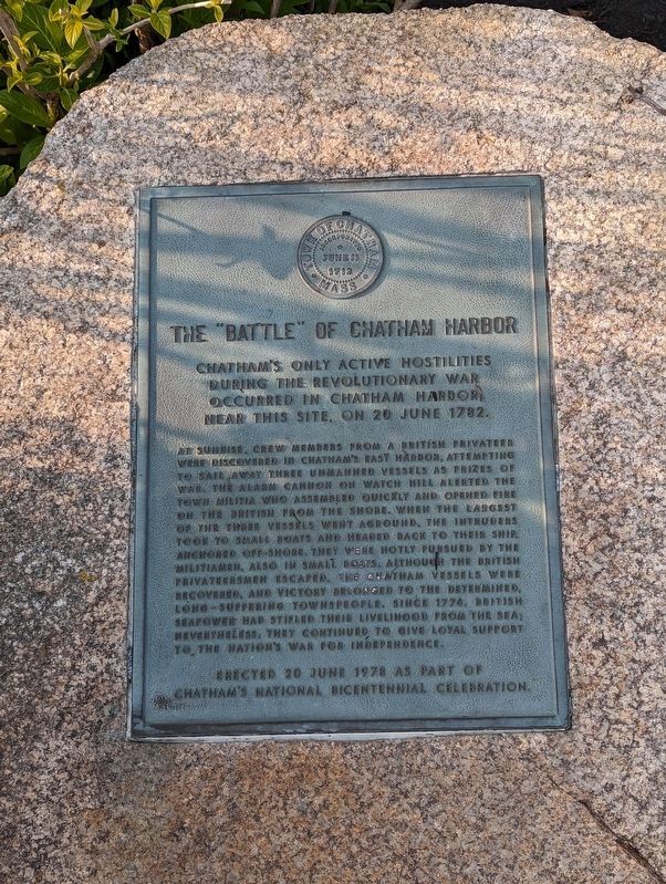 The Battle of Chatham Harbor Marker image. Click for full size.