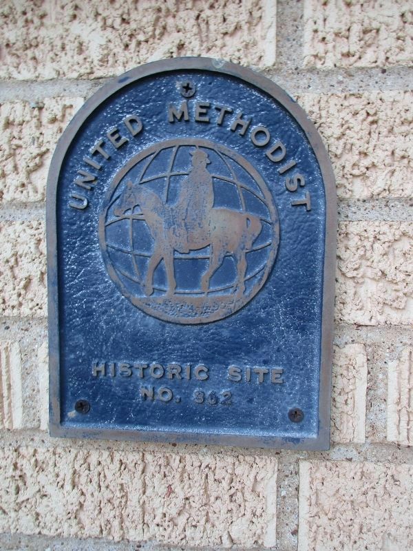 United Methodist Historica site plaque image. Click for full size.