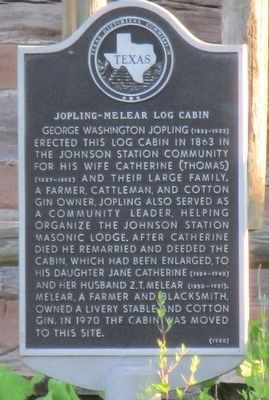 Jopling-Melear Log Cabin Marker image. Click for full size.