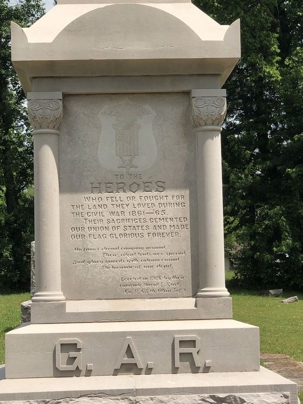 Gentry Grand Army of the Republic Monument Marker. Click for full size. Gentry Grand Army of the Republic Monument Marker image. Click for full size.