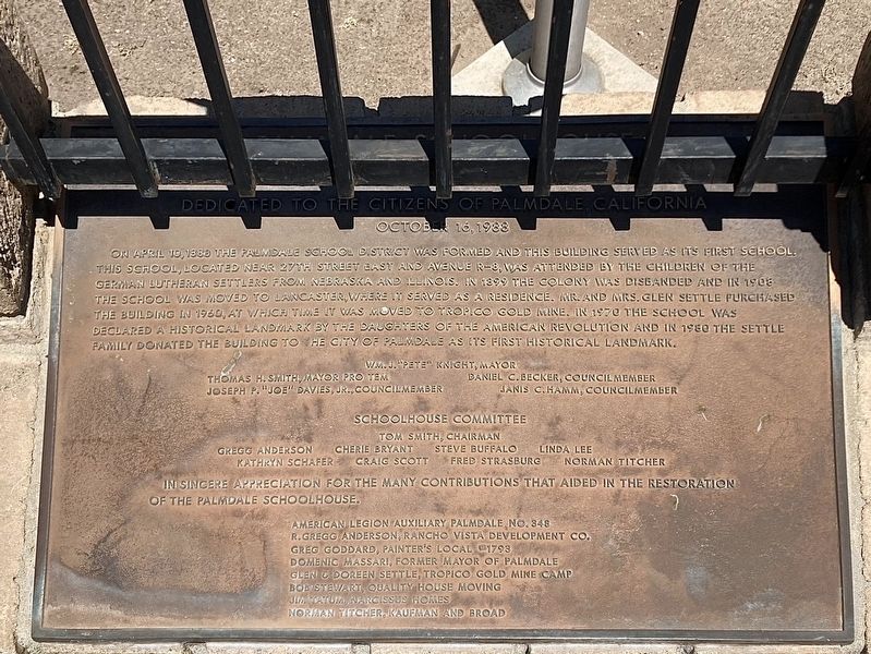 Marker Below the School Bell. Click for full size. Marker Below the School Bell image. Click for full size.