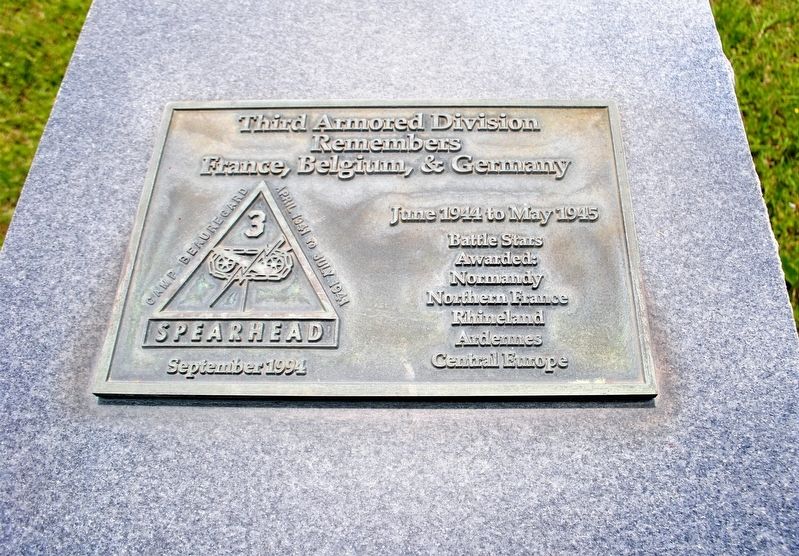 Third Armored Division Remembers France, Belgium & Germany Marker image. Click for full size.