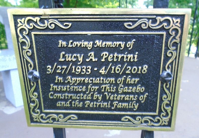 Lucy A. Petrini Marker. Click for full size. Lucy A. Petrini Marker image. Click for full size.
