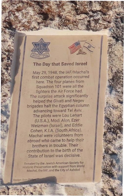 The Day that Saved Israel Marker. Click for full size. The Day that Saved Israel Marker image. Click for full size.