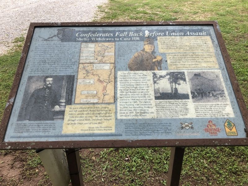 Confederates Fall Back Before Union Assault Marker image. Click for full size.