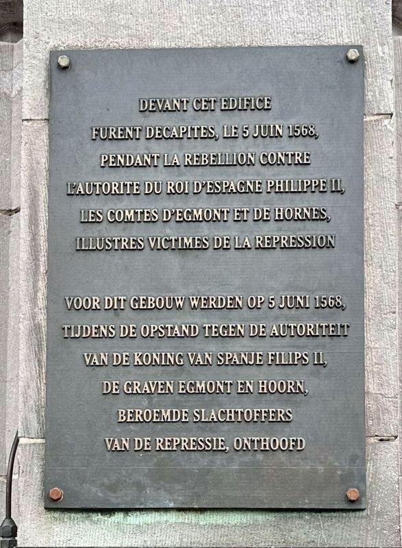 The Execution of the Counts of Egmont and Horn Marker image. Click for full size.