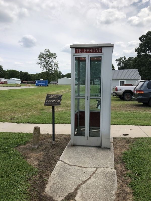 1959 Prairie Grove Telephone Co. Phone Booth Marker image. Click for full size.