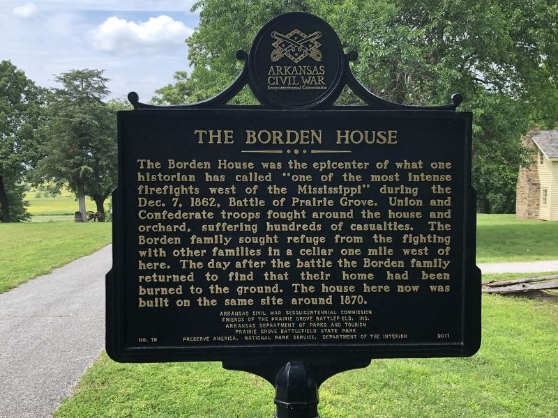 The Borden House side of marker image. Click for full size.
