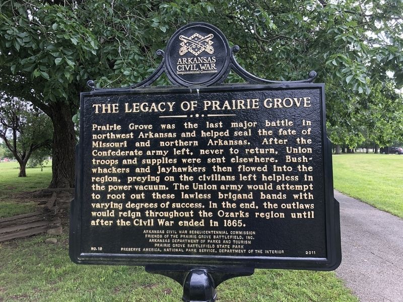 The Legacy of Prairie Grove side of marker image. Click for full size.