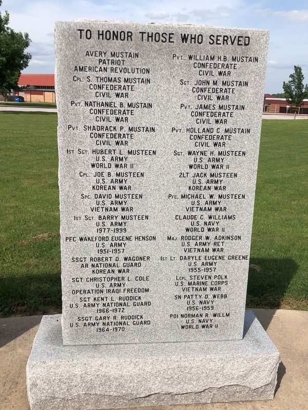 Pea Ridge Veterans Memorial Slab #9 image. Click for full size.