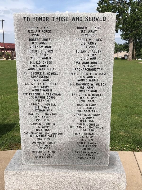 Pea Ridge Veterans Memorial Slab #11 image. Click for full size.