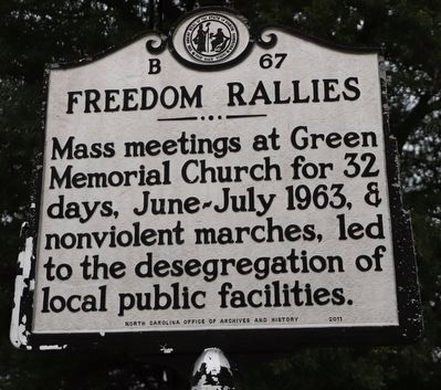 Freedom Rallies Marker image. Click for full size.