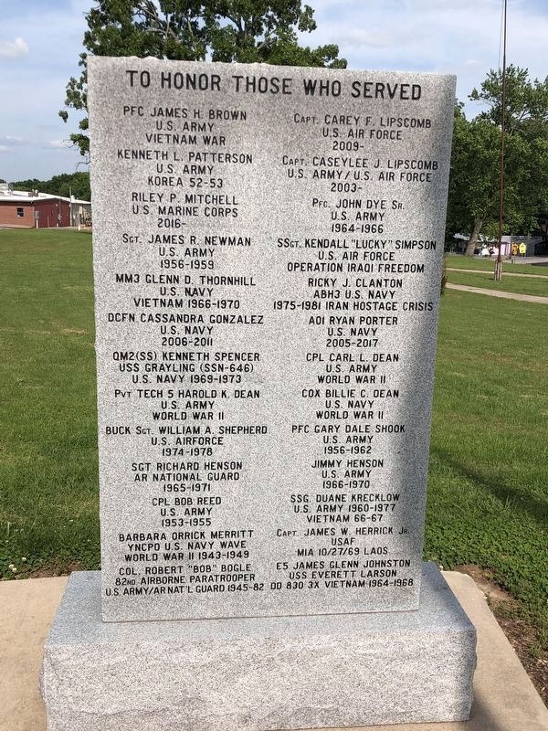 Pea Ridge Veterans Memorial Slab #12 image. Click for full size.