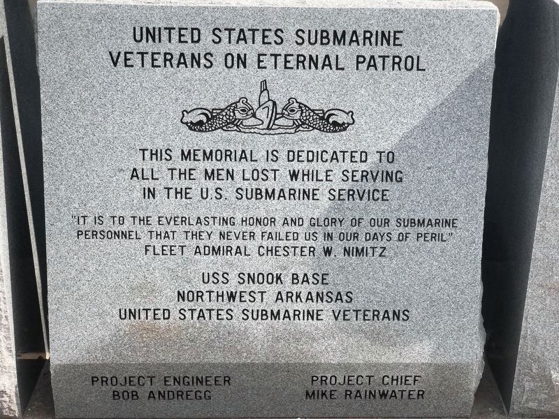 United States Submarine Veterans on Eternal Patrol Marker image. Click for full size.