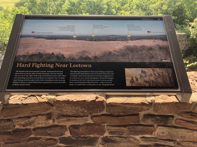 Hard Fighting Near Leetown Marker image. Click for full size.