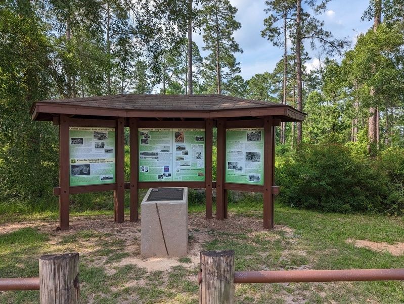 Training At Camp Claiborne / Life At Camp Claiborne Marker image. Click for full size.