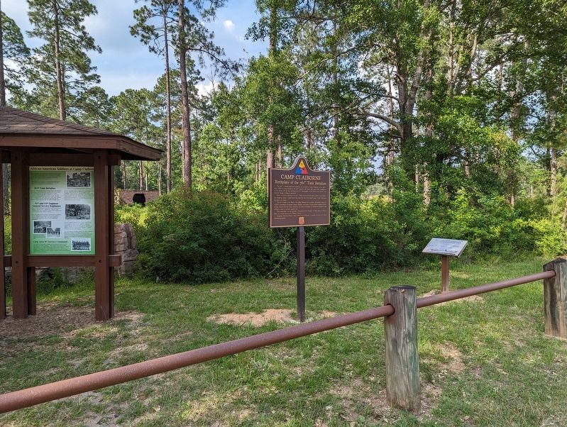 African -American Soldiers at Camp Claiborne Marker image. Click for full size.