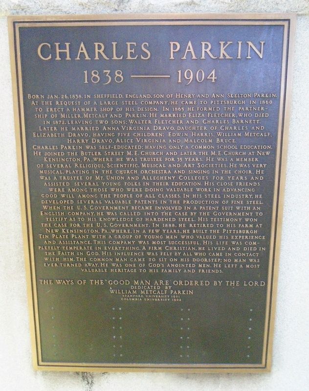 Charles Parkin Marker image. Click for full size.