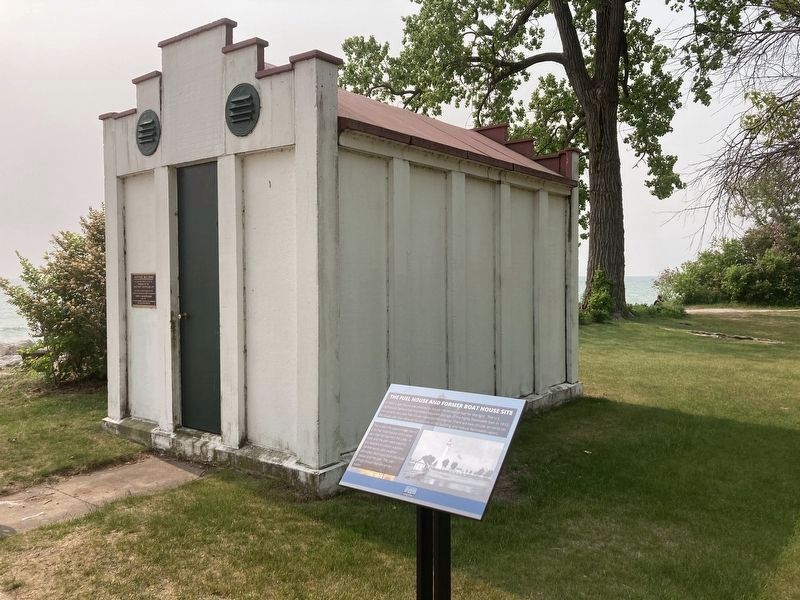 The Fuel House and Former Boat House Site Marker. Click for full size. The Fuel House and Former Boat House Site Marker image. Click for full size.