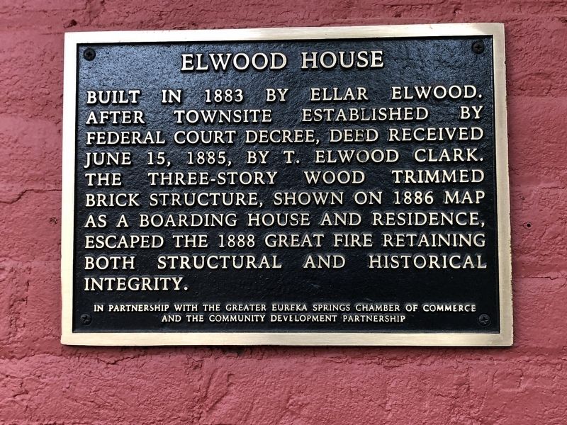 Elwood House Marker image. Click for full size.