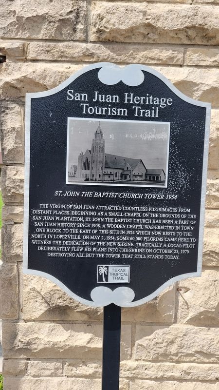 St. John the Baptist Church Tower 1954 Marker image. Click for full size.