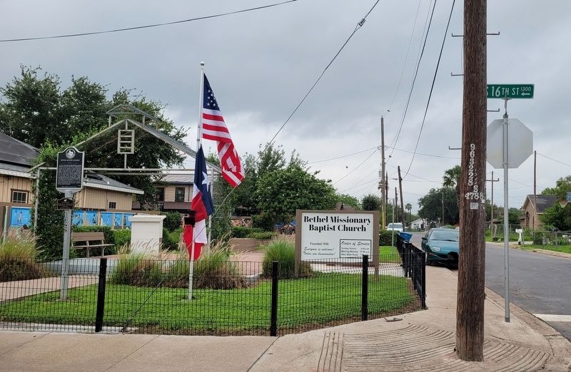The view of the Bethel Baptist Church Marker from the street. Click for full size. The view of the Bethel Baptist Church Marker from the street image. Click for full size.