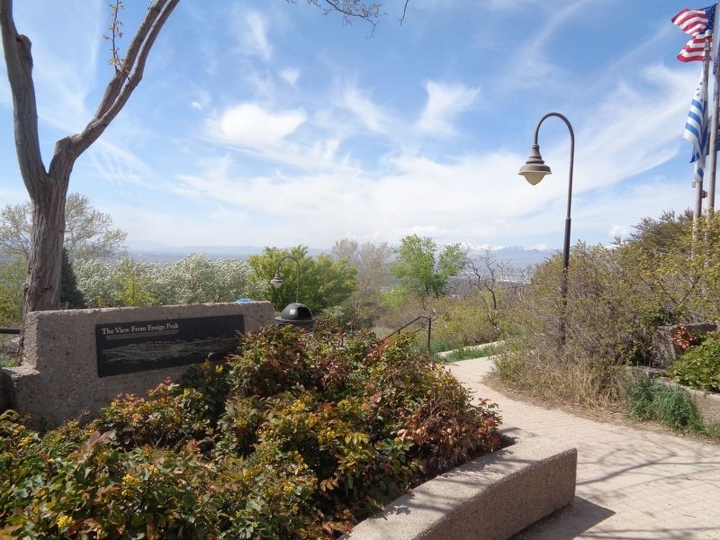 The View From Ensign Peak Marker. Click for full size. The View From Ensign Peak Marker image. Click for full size.