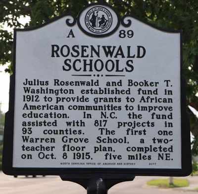 Rosenwald Schools Marker image. Click for full size.