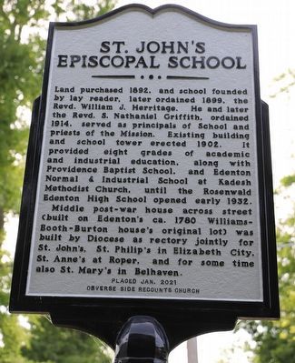 St. John's Episcopal School / Church of St. John the Evangelist Marker image. Click for full size.