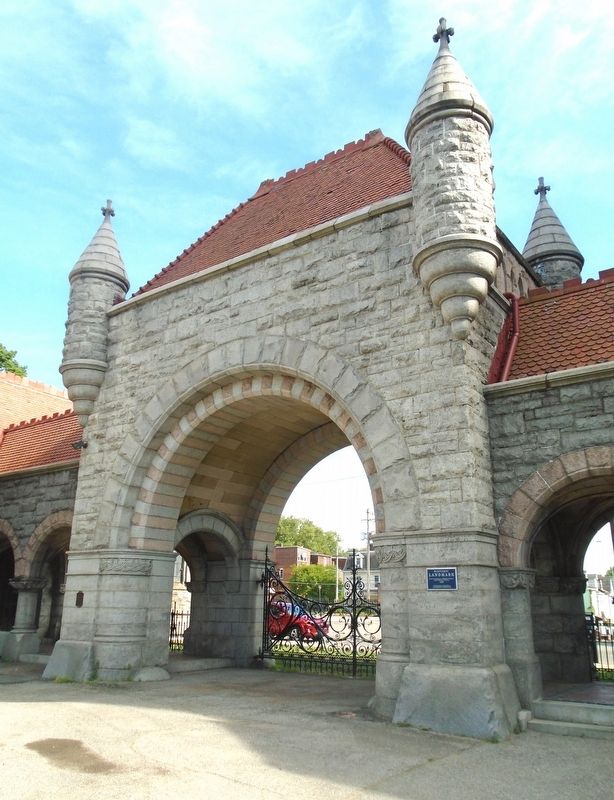 Penn Avenue Entrance, Allegheny Cemetery Marker image. Click for full size.